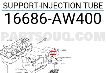 Nissan 16686AW400 SUPPORT-INJECTION TUBE