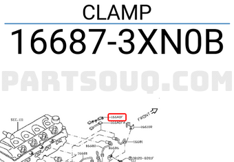 Nissan 166873XN0B CLAMP