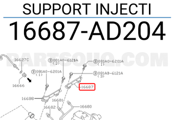 Nissan 16687AD204 SUPPORT INJECTI