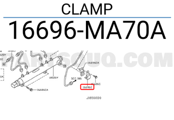 Nissan 16696MA70A CLAMP