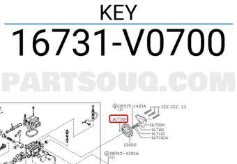 Nissan 16731V0700 KEY