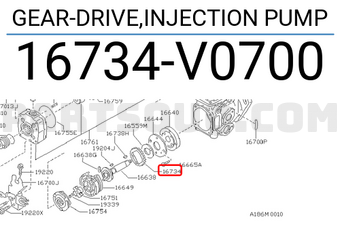 Nissan 16734V0700 GEAR-DRIVE,INJECTION PUMP