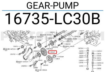 Nissan 16735LC30B GEAR-PUMP