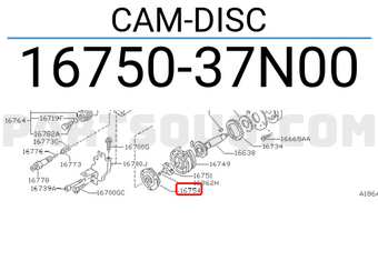 Nissan 1675037N00 CAM-DISC