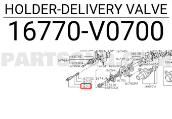 Nissan 16770V0700 HOLDER-DELIVERY VALVE