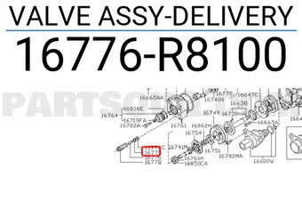 Nissan 16776R8100 VALVE ASSY-DELIVERY