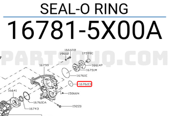 Nissan 167815X00A SEAL-O RING