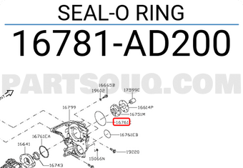 Nissan 16781AD200 SEAL-O RING