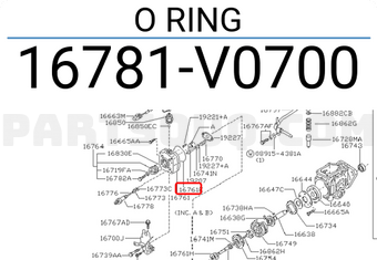 Nissan 16781V0700 O RING
