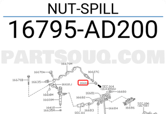 Nissan 16795AD200 NUT-SPILL
