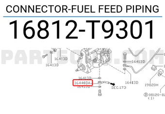 Nissan 16812T9301 CONNECTOR-FUEL FEED PIPING