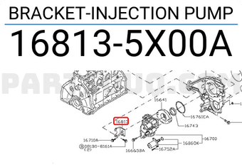 Nissan 168135X00A BRACKET-INJECTION PUMP