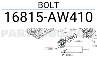 Nissan 16815AW410 BOLT