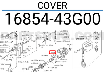Nissan 1685443G00 COVER