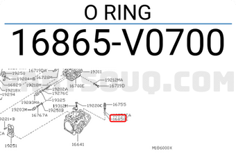 Nissan 16865V0700 O RING