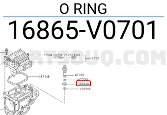 Nissan 16865V0701 O RING