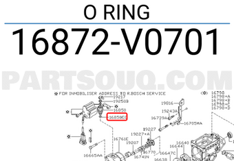Nissan 16872V0701 O RING