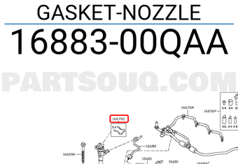 Nissan 1688300QAA GASKET-NOZZLE