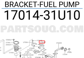 Nissan 1701431U10 BRACKET-FUEL PUMP