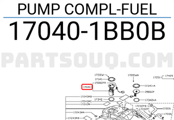 Nissan 170401BB0B PUMP COMPL-FUEL