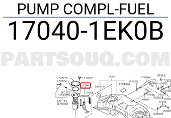 Nissan 170401EK0B PUMP COMPL-FUEL