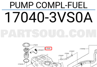 Nissan 170403VS0A PUMP COMPL-FUEL