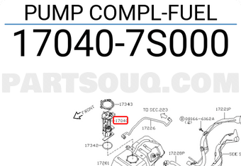Nissan 170407S000 PUMP COMPL-FUEL