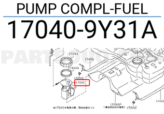 Nissan 170409Y31A PUMP COMPL-FUEL