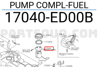 Nissan 17040ED00B PUMP COMPL-FUEL