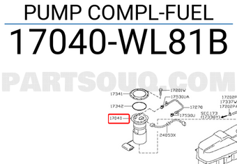 Nissan 17040WL81B PUMP COMPL-FUEL
