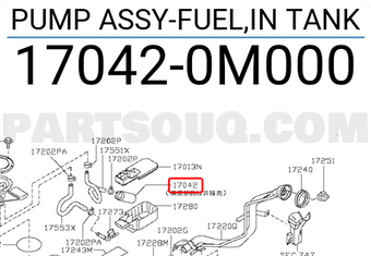 Nissan 170420M000 PUMP ASSY-FUEL,IN TANK