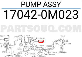 Nissan 170420M023 PUMP ASSY