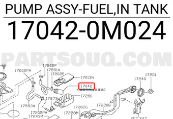 Nissan 170420M024 PUMP ASSY-FUEL,IN TANK