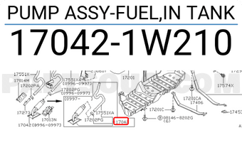 Nissan 170421W210 PUMP ASSY-FUEL,IN TANK