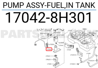 Nissan 170428H301 PUMP ASSY-FUEL,IN TANK