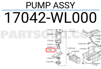 Nissan 17042WL000 PUMP ASSY