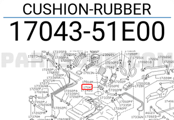 Nissan 1704351E00 CUSHION-RUBBER