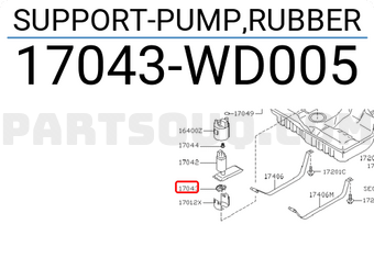Nissan 17043WD005 SUPPORT-PUMP,RUBBER