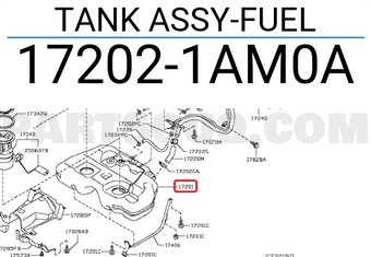 Nissan 172021AM0A TANK ASSY-FUEL