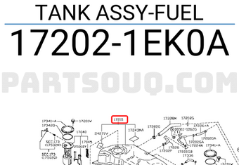 Nissan 172021EK0A TANK ASSY-FUEL