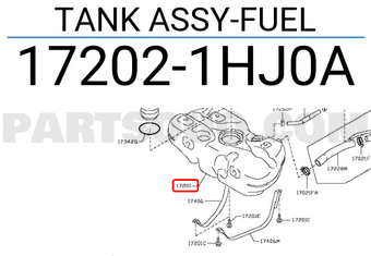 Nissan 172021HJ0A TANK ASSY-FUEL