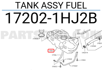 Nissan 172021HJ2B TANK ASSY FUEL