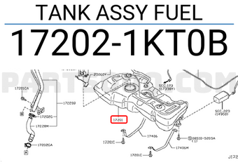 Nissan 172021KT0B TANK ASSY FUEL
