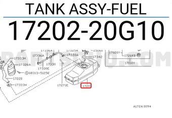 Nissan 1720220G10 TANK ASSY-FUEL