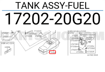 Nissan 1720220G20 TANK ASSY-FUEL