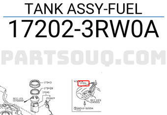 Nissan 172023RW0A TANK ASSY-FUEL