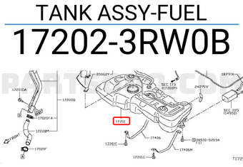 Nissan 172023RW0B TANK ASSY-FUEL