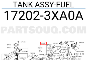 Nissan 172023XA0A TANK ASSY-FUEL