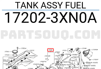Nissan 172023XN0A TANK ASSY FUEL