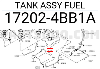 Nissan 172024BB1A TANK ASSY FUEL